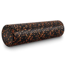 High Density Speckled Foam Roller Black/Orange (Option: 24x6-in)