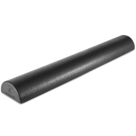 High Density Half Round Foam Roller Black (Option: 36x3-in)