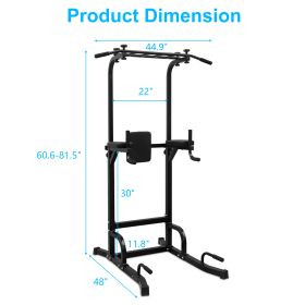 Power Tower Dip Station & Strength Training Rack (Option: Black)