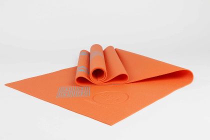 Printed PVC Premium Yoga Mat – Durable, Non Slip, Vibrant Design for Yoga & Fitness (Material: PVC, Color: orange)