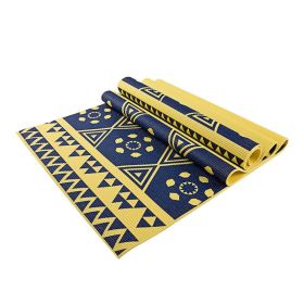 Printed PVC Premium Yoga Mat – Durable, Non Slip, Vibrant Design for Yoga & Fitness (Material: PVC, Color: YELLOW)