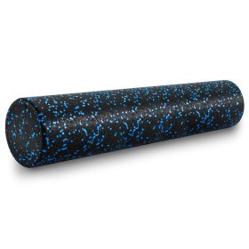 High Density Speckled Foam Roller Black/Blue (Option: 36x6-in)