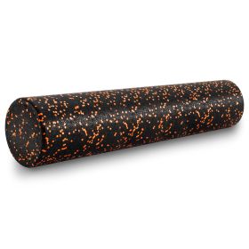 High Density Speckled Foam Roller Black/Orange (Option: 36x6-in)