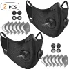 2-Pack Reusable Sports Face Cover with Filter - Cycling Mask