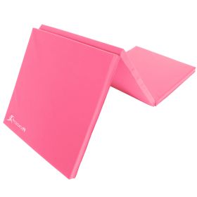 Bi-Fold Folding Exercise Mat 6ft x 2ft (Option: Pink)