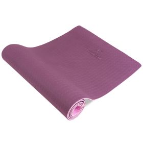 Natura TPE Yoga Mat 1/4" (Option: Purple/ Pink)