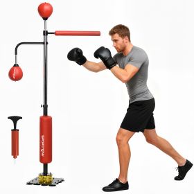 Speed Bag Boxing Stand & Reflex Training Bag Red (Option: Black, Red-1000x350x180 mm)