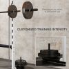 Squat Rack with Pull Up Bar Adjustable Half Rack White