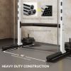 Squat Rack with Pull Up Bar Adjustable Half Rack White