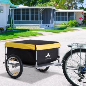 Yellow Bike Luggage Wagon Trailer | Fits 20" - 26" Wheels (Option: Yellow and Black-830x190x660 mm)