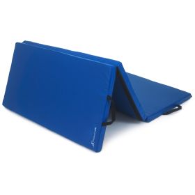 Tri-Fold Folding Exercise Mat 6ft x 4ft (Option: Blue)