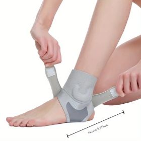 Universal Adjustable Ankle Brace | Breathable Silicone Support (Color: Gray)