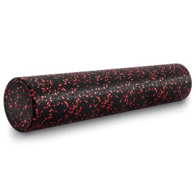 High Density Speckled Foam Roller Black/Red (Option: 36x6-in)