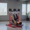 Vertical Leg Press Machine Adjustable Positions Red