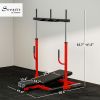 Vertical Leg Press Machine Adjustable Positions Red