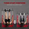 Vertical Leg Press Machine Adjustable Positions Red