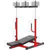 Vertical Leg Press Machine Adjustable Positions Red