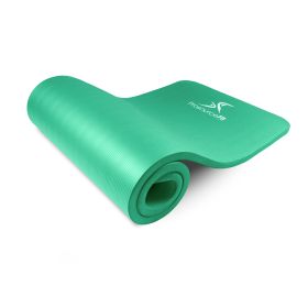 Extra Thick Yoga and Pilates Mat  1-in (Option: Green)