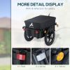 Heavy-Duty Bike Wagon Trailer with Waterproof Cover & Box