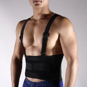Adjustable Weightlifting Belt with Shoulder Strap Support (size: XXL)