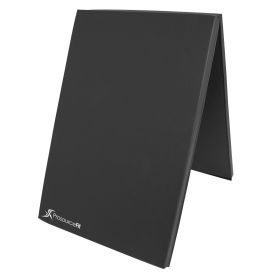 Bi-Fold Folding Exercise Mat 6ft x 2ft (Option: Black)