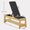 Wooden Adjustable Weight Bench with Dumbbell Rack Black
