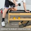 Wooden Adjustable Weight Bench with Dumbbell Rack Black