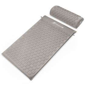 Acupressure Mat and Pillow Set (Option: Gray-Gray)