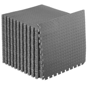 Diamond Plate Exercise Puzzle Mat 1/2-in (Option: 1/2-in, Gray, 144 Sq Ft - 362-)