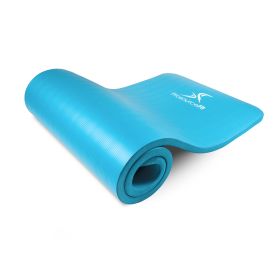 Extra Thick Yoga and Pilates Mat  1-in (Option: Aqua)