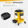 Heavy-Duty Mechanic Rolling Stool | Workshop Creeper Seat Yellow