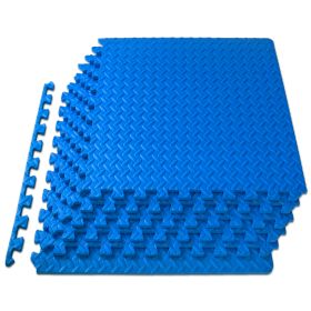 Diamond Plate Exercise Puzzle Mat 1/2-in (Option: 1/2-in, Blue, 24 Sq Ft - 62-)