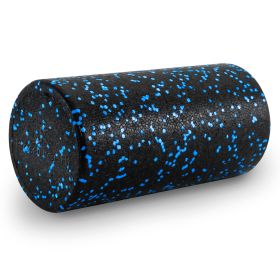 High Density Speckled Foam Roller Black/Blue (Option: 12x16-in)